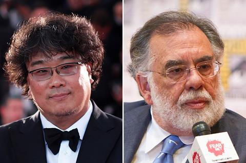 Bong Joon-ho, Francis Ford Coppola c Ian Langsdon EPA-EFE Shutterstock Gerald Geronimo Wiki Commons