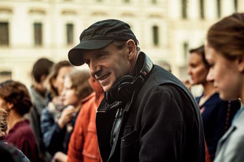 Director producer ralph fiennes on the set of the white crow photo credit kristina lukash