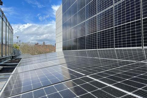 CINECITTA Solar Installation on Roof and Fasade