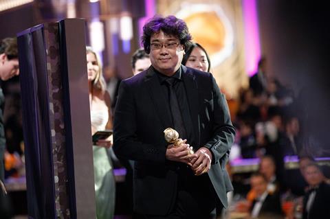 Bong Joon Ho Golden Globes HFPA Photographer