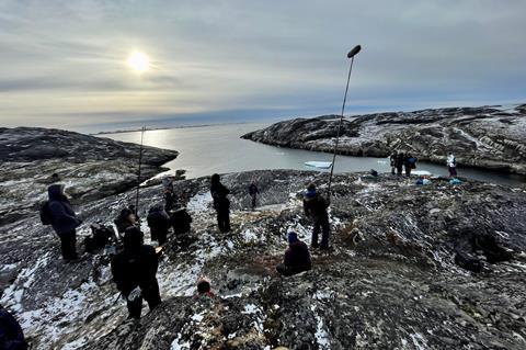 Kalak_on set shooting in Greenland_Photo by Emilie Steen, Manna Film