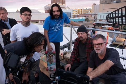 Paul Thomas Anderson on the set of 'One Battle After Another'