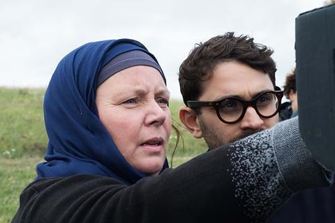 AFTER LOVE location shot, Joanna Scanlan and director Aleem Khan - A BFI Distribution release 2