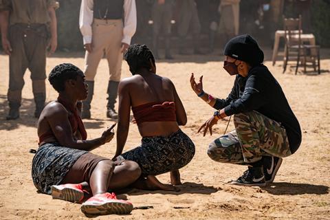 Gina Prince-Bythewood_on set of The Woman King