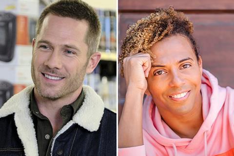 Luke Macfarlane DJ Shangela Pierece c Hallmark Joey Ditommaso