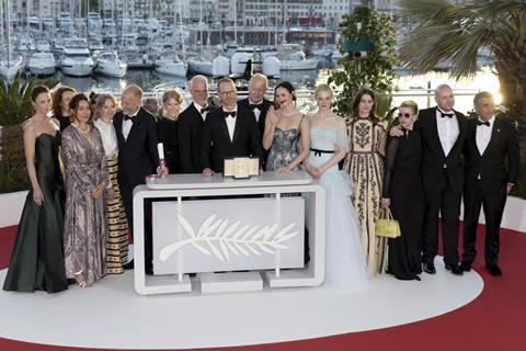 The 'Sentimental Value' cast and crew in Cannes