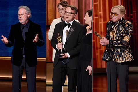 Billy Crystal, Pavel Talankin, Amy Madigan at the 2026 Oscars