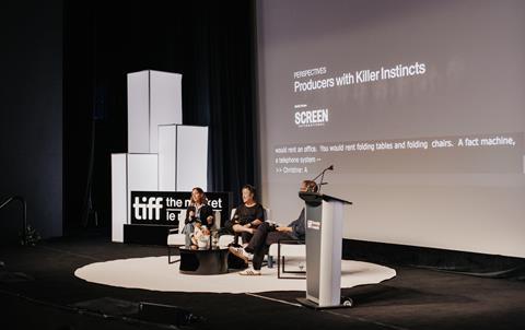 Pam Koffler and Christine Vachon of Killer Films at 2026 TIFF