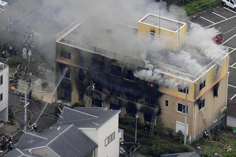 Fire at an animation studio in the city of Kyoto, western Japan_Credit Xinhua News Agency-Shutterstock