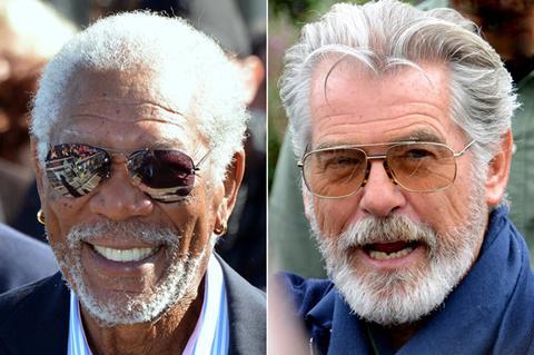 Morgan Freeman Pierce Brosnan c Georges Biard