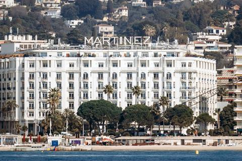 The Hôtel Martinez in Cannes