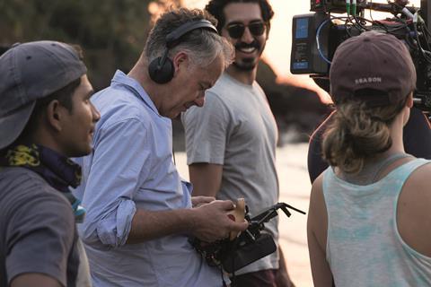 Revolution Films Michael Winterbottom and Dev Patel on the set of The Wedding Guest