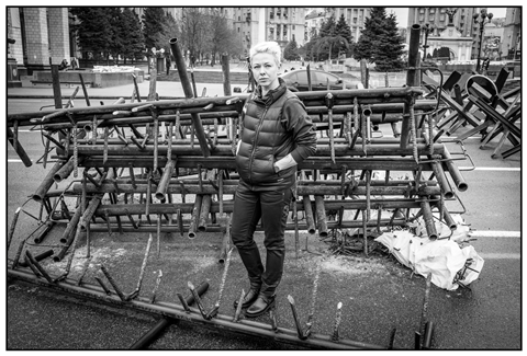 Olya Danyukova in Maidan Square