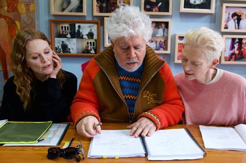 Julianne Moore, Pedro Almodóvar and Tilda Swinton