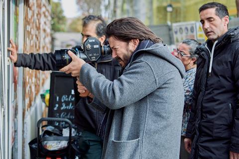 Diego Luna on the set of 'Ashes'