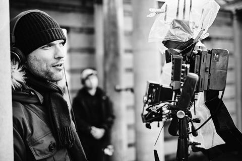 Ed Skrein on set of Little River Run