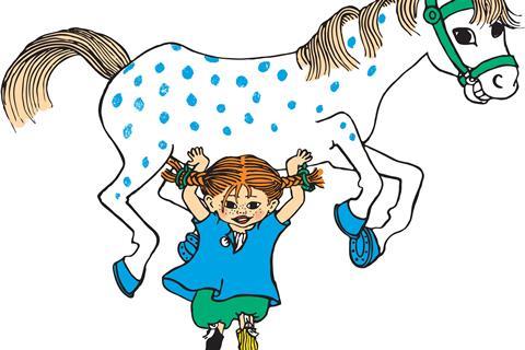 Pippi lifting horse