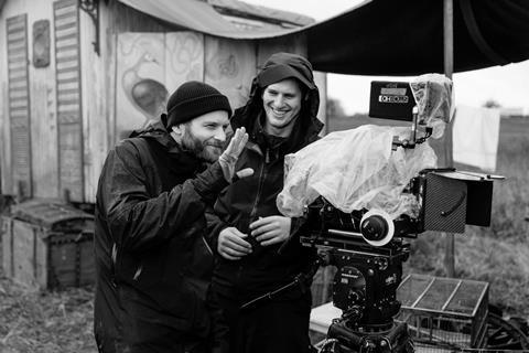 Magnus von Horn and DoP Michal Dymek on the set of 'The Girl With The Needle'