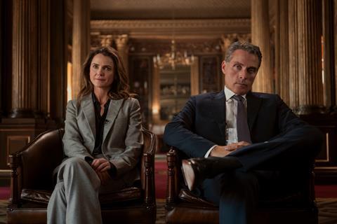 Keri Russell and Rufus Sewell in 'The Diplomat'